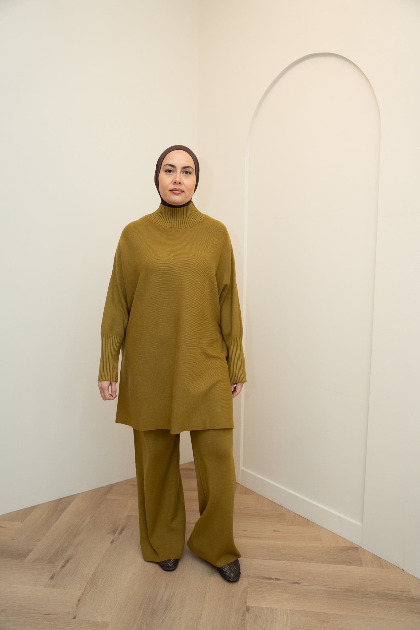SMALL SLEEVE VISCOSE TWINSET - PISTACHIO - Afbeelding 2