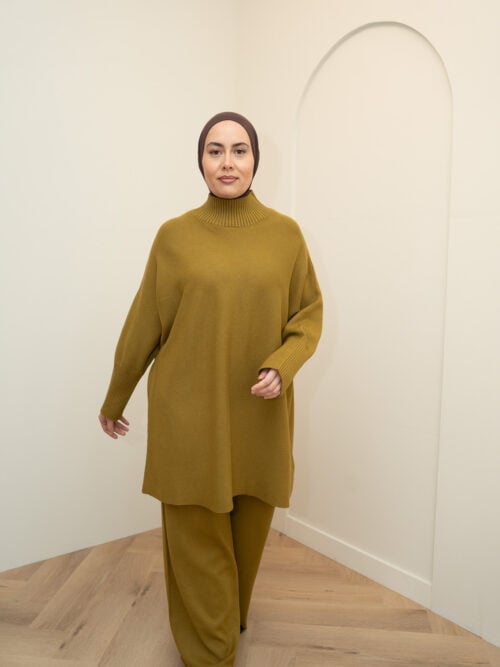 SMALL SLEEVE VISCOSE TWINSET - PISTACHIO - Afbeelding 4