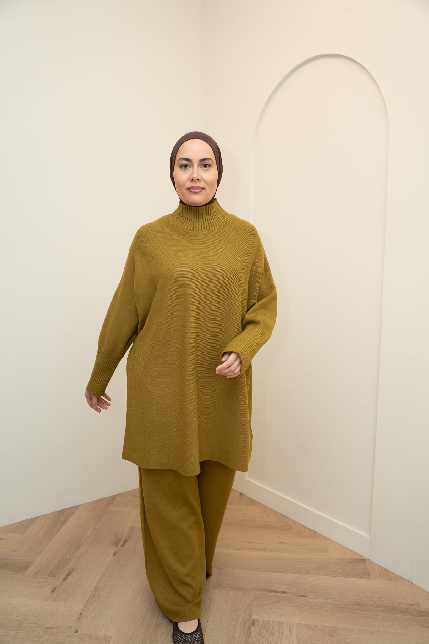 SMALL SLEEVE VISCOSE TWINSET - PISTACHIO - Afbeelding 4