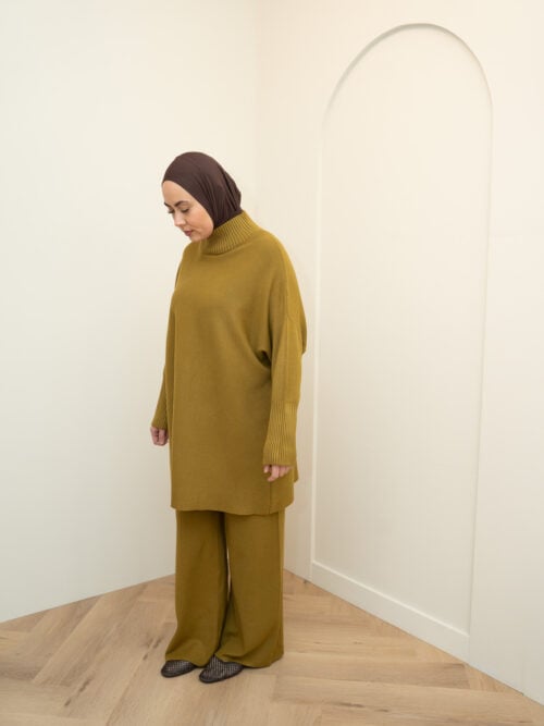 SMALL SLEEVE VISCOSE TWINSET - PISTACHIO - Afbeelding 3