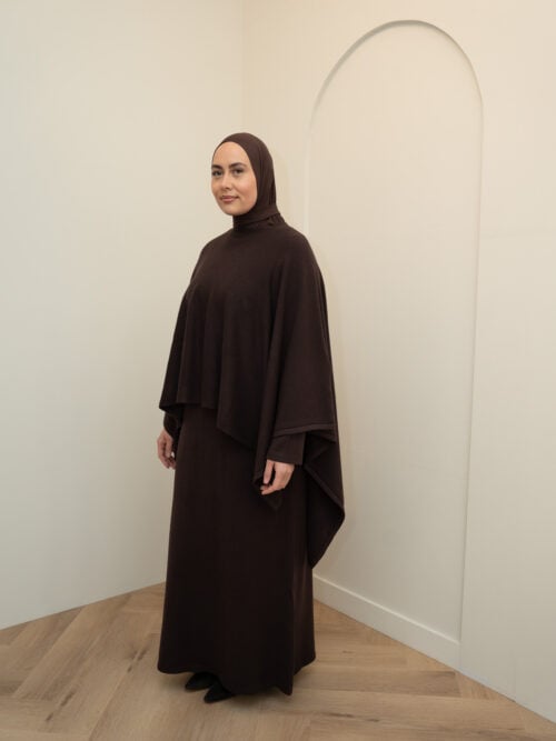 CAPE ABAYA - DARK BROWN - Afbeelding 3